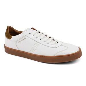 Bruno Magli Men's Italian Bono Leather Lace-Up Sneakers White Calf NIB - 10.5M